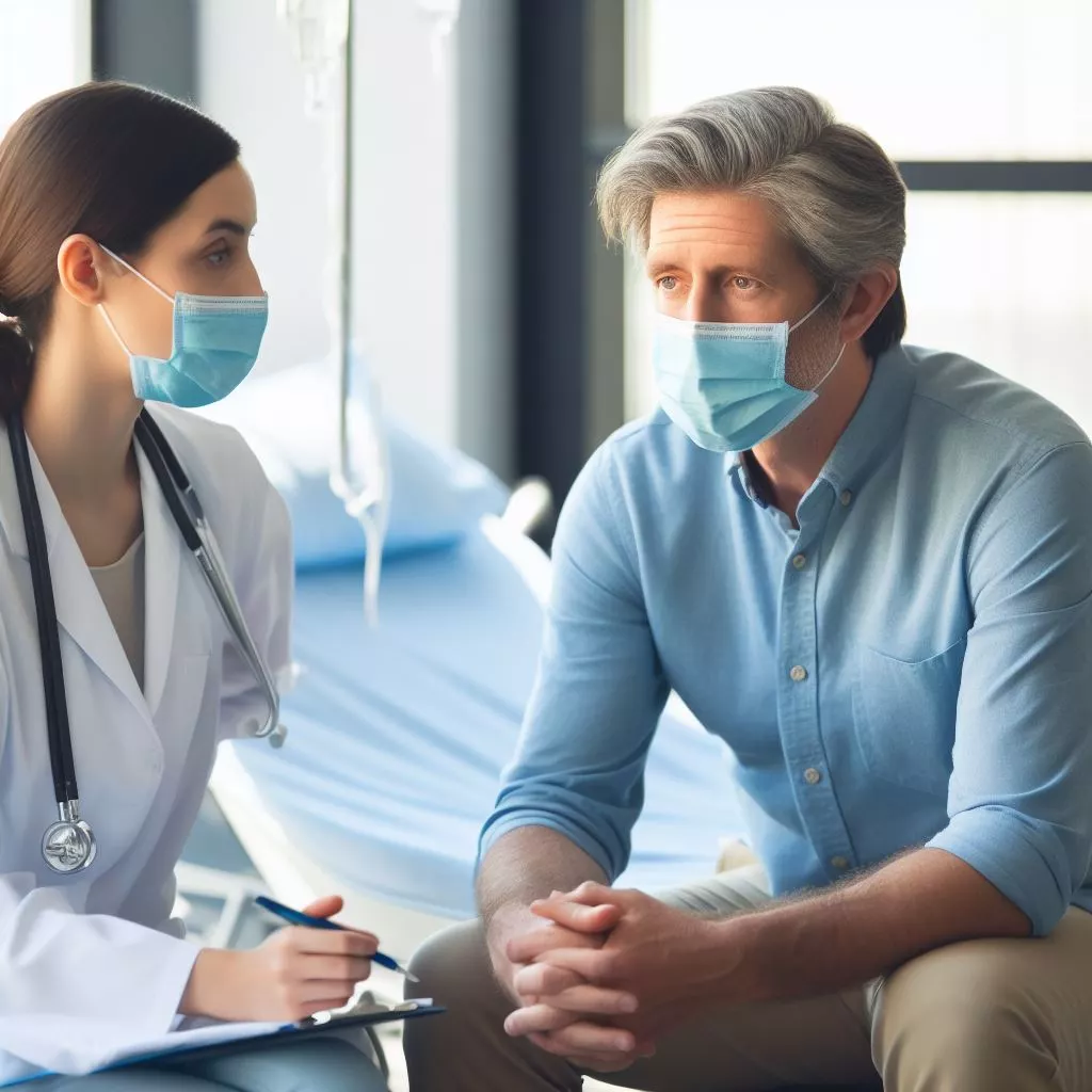 Врач консультирует пациента о процедуре